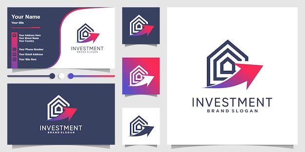 Logo Inwestycyjne Dla Firm Budowlanych I Hipotecznych Premium Wektor