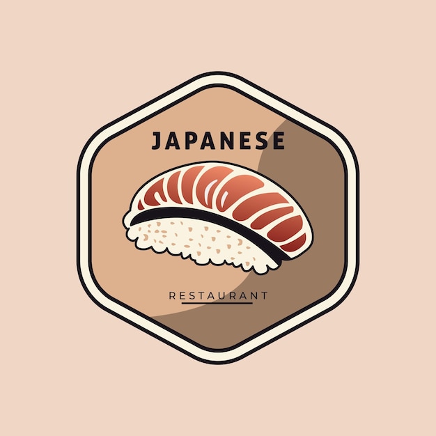 Logo japońskiej restauracji, logo sushi