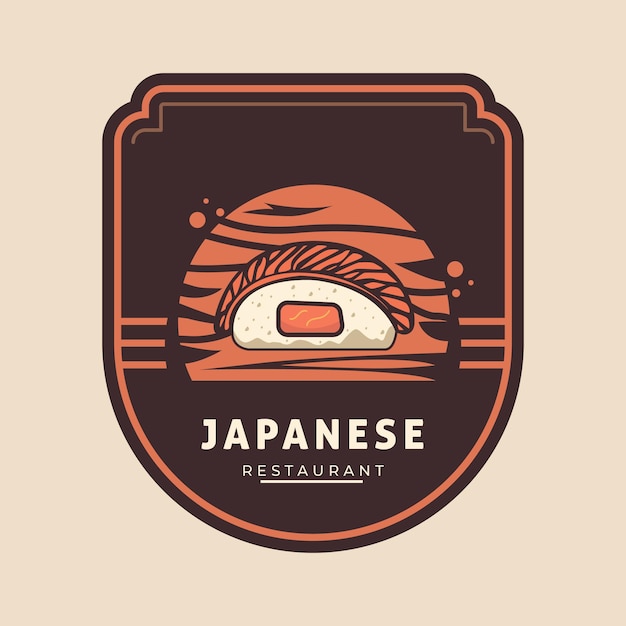 Logo japońskiej restauracji, logo sushi