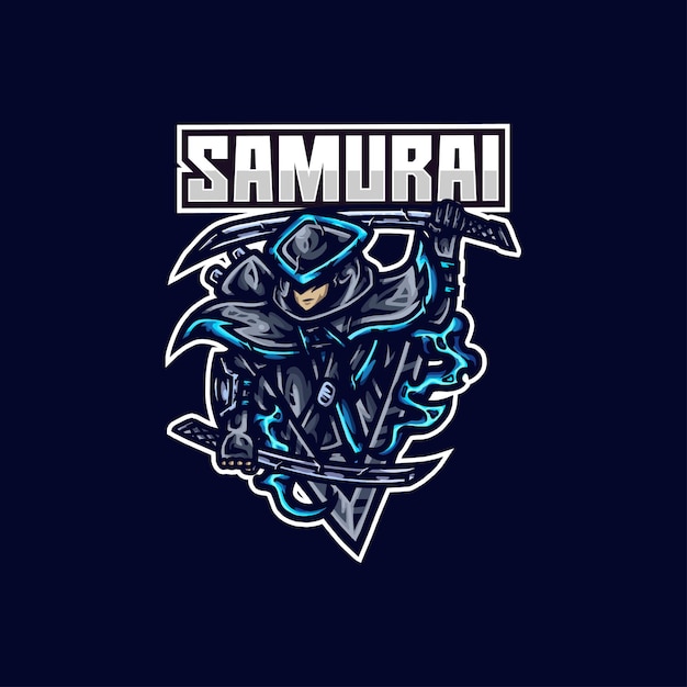 Logo Japońskiej Zbroi Samurai Warrior