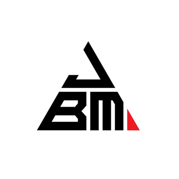 Plik wektorowy logo jbm z trójkątnym kształtem jbm z kształtem trójkąta jbm z monogramem jbm z koloru czerwonego jbm z kolorem trójkątem jbm prosty, elegancki i luksusowy logo