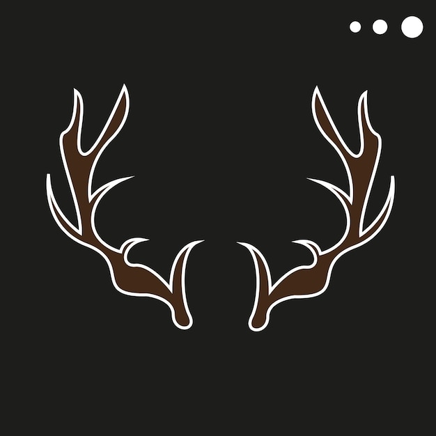 Logo jelenia zestaw premium design vector, portret głowy dzikiego jelenia