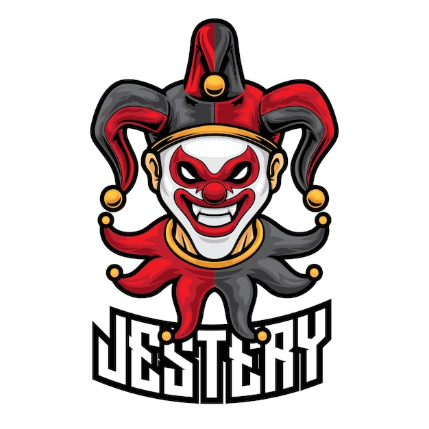 Plik wektorowy logo jester joker esport