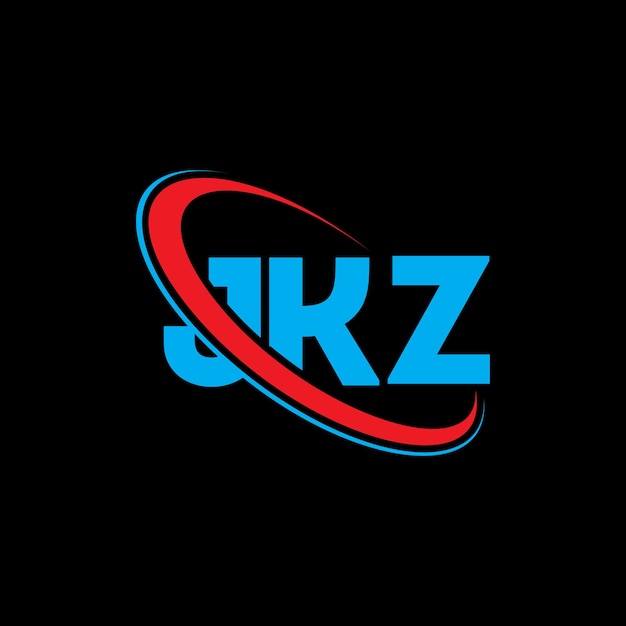 Logo Jkz (list Jkz) - Inicjały, Logo Jkz Połączone Z Okręgiem I Dużymi Literami, Logo Monogramu Jkz (typografia Dla Firmy Technologicznej I Marki Nieruchomości)