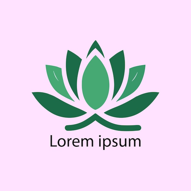 logo jogi logo zdrowego stylu życia z symbolem medytacji ozdobionym liśćmi w płaskim desi