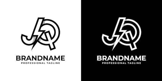 Logo JQ Thunderbolt nadaje się do każdej firmy z inicjałami JQ lub QJ