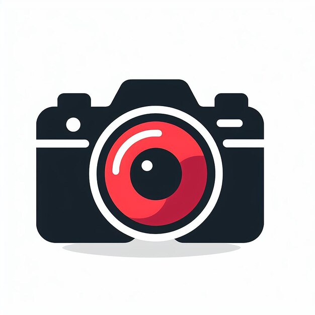 Plik wektorowy logo kamery wektorowej na białym tle