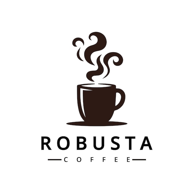 Logo Kawy Robusta Logo Kawiarni Ilustracja Elementy Projektowe Wektor