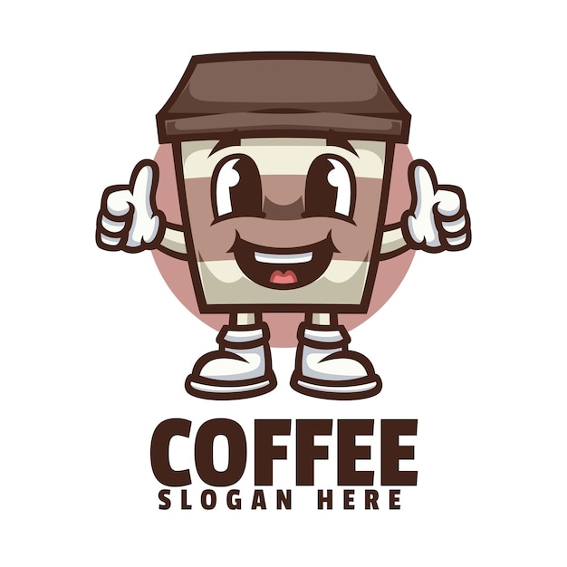 Logo Kawy Z Uśmiechniętą Postacią