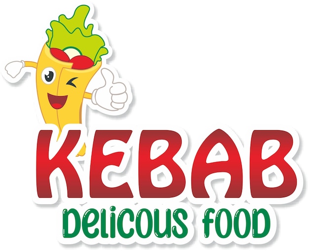 Plik wektorowy logo kebab turki shawarma fastfood