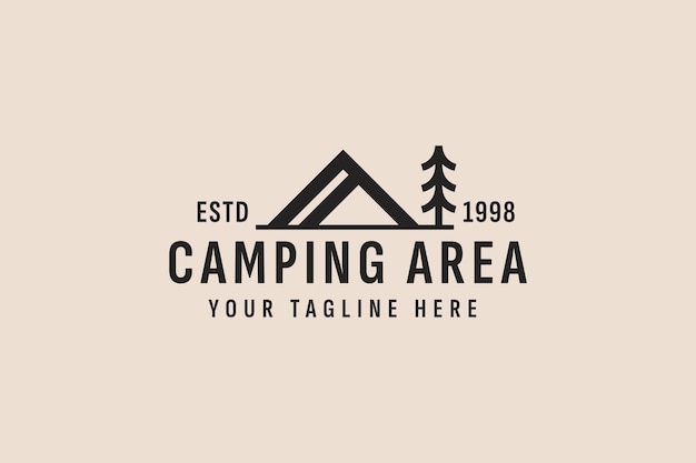 logo kempingowe w stylu vintage ikona ilustracja wektorowa