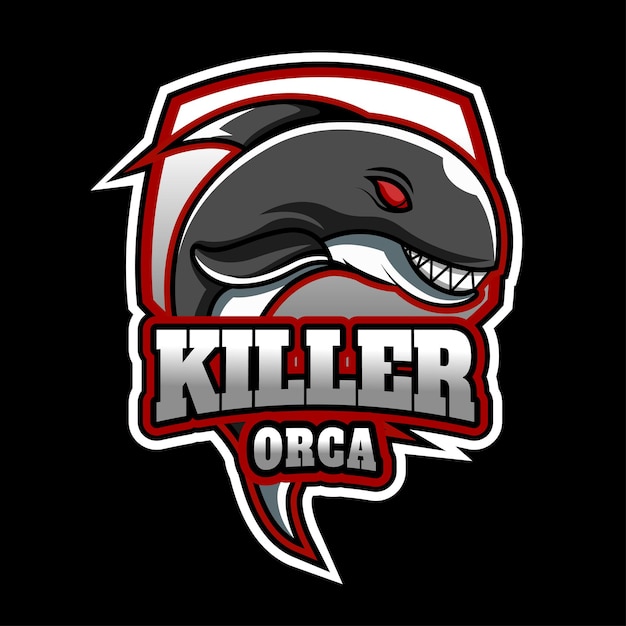 Logo Killer Orca E-sport Z Tarczą Dla Twojego Zespołu