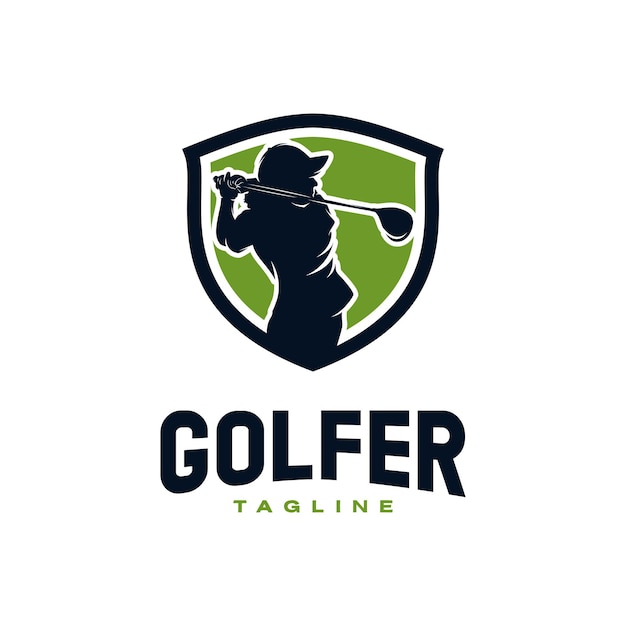 Plik wektorowy logo klubu golfowego z szablonem designu tarczy