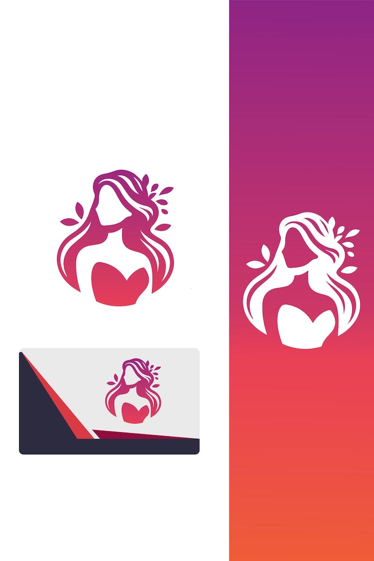 Wektor logo kobiecej dziewczyny