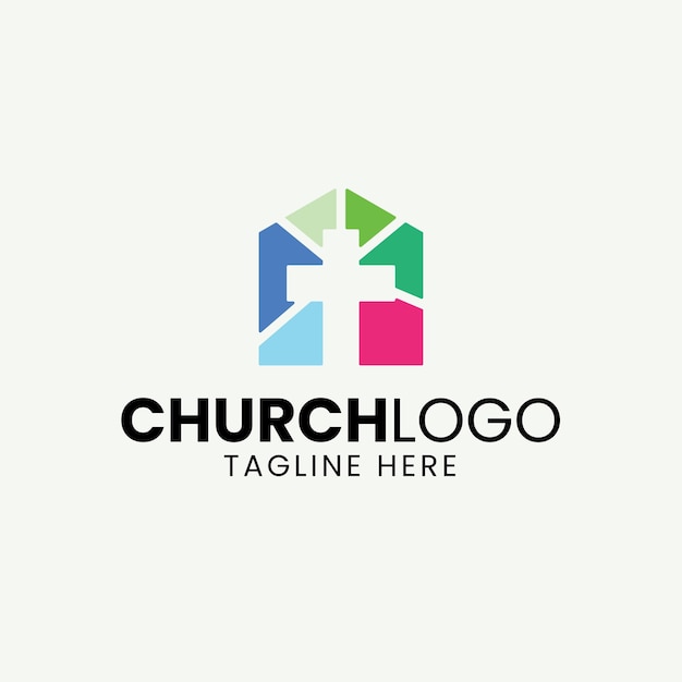 Logo Kościoła Kolorowe Mozaika Logo