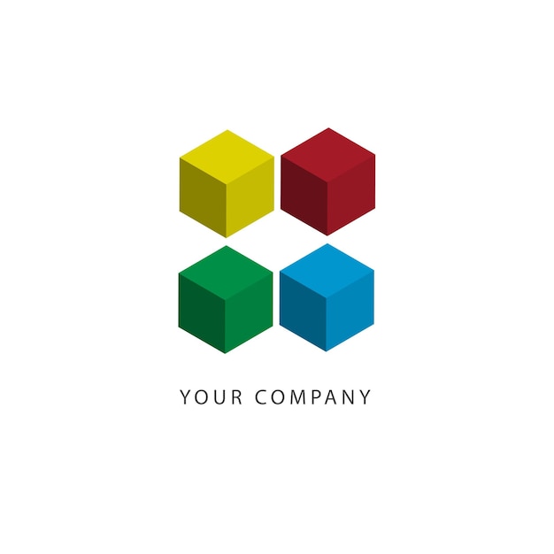 Logo kostki dla tożsamości firmy