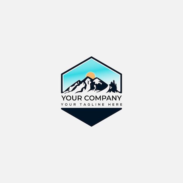 Logo Krajobrazu I środowiska Logo Górskie Logo Na Zewnątrz Logo Odznaki