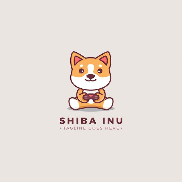 Logo Kreskówki Gracza Shiba Inu