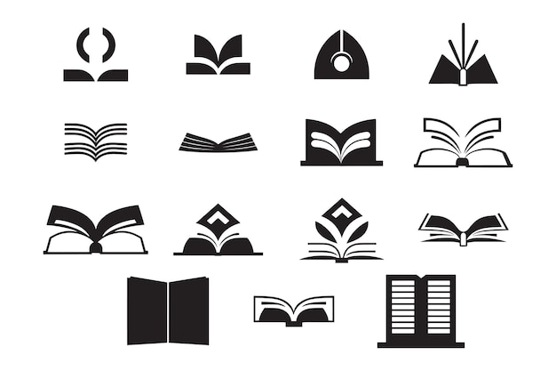 logo książki otwartej lub odznakę w koncepcji księgarni w stylu vintage lub retro