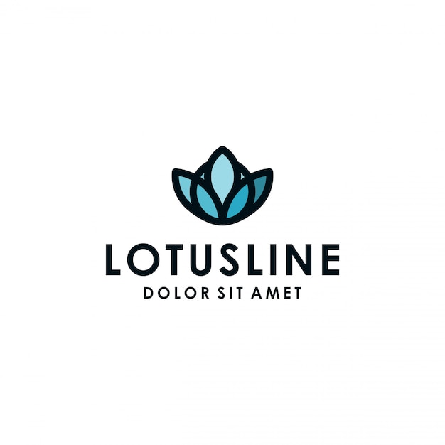 Logo Kwiat Lotosu Streszczenie Beauty Spa