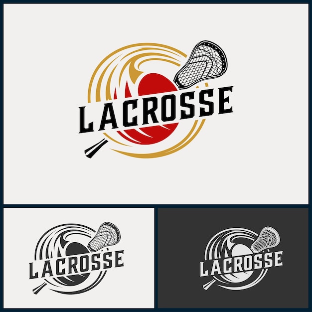 Logo Lacrosse Hełm Lacrosse I Kij Projekt Zespołu Sportowego Lacrosse