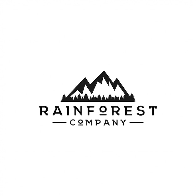 Plik wektorowy logo lasu deszczowego