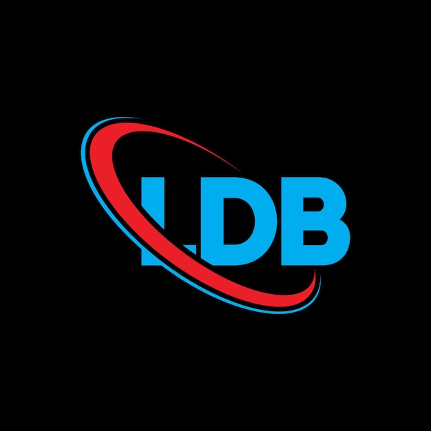 Plik wektorowy logo ldb ldb litery ldb logo inicjały ldb logo powiązane z okręgiem i dużymi literami monogram logo ldb typografia dla biznesu technologicznego i marki nieruchomości