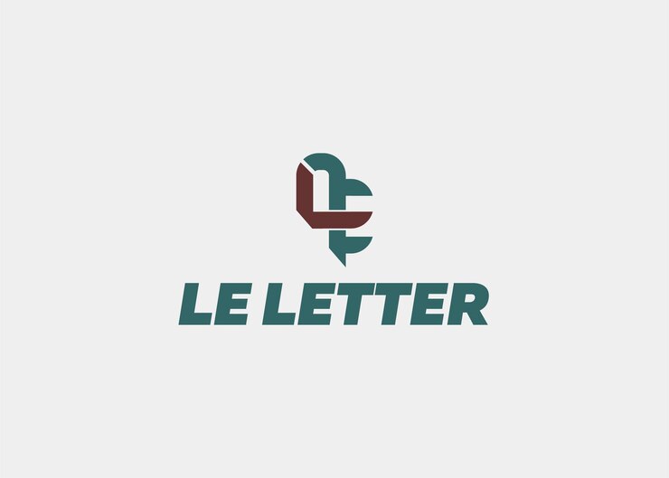 Wektor logo le litera nazwa firmy
