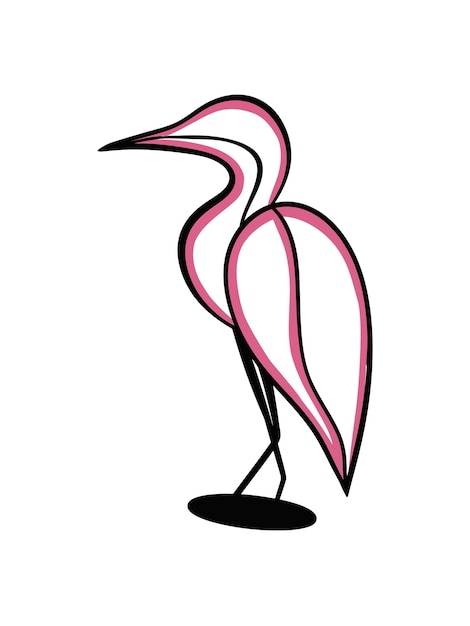 Plik wektorowy logo linii pelikanów 4