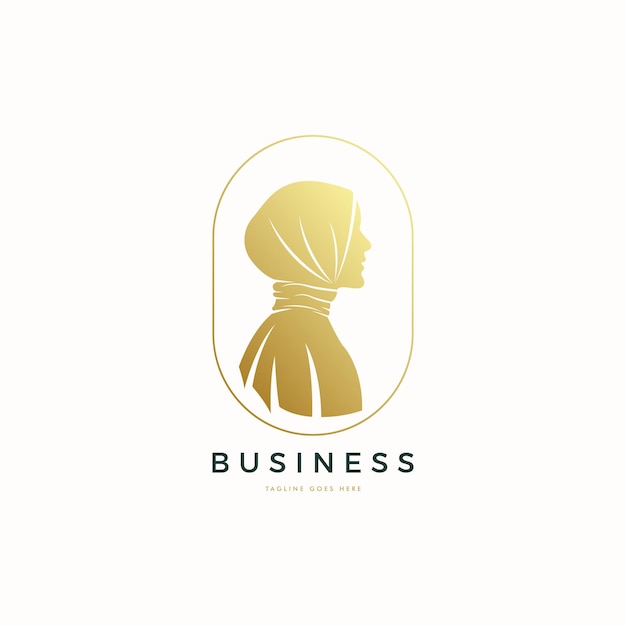 Logo Linii Urody W Luksusowym Złotym Kolorze