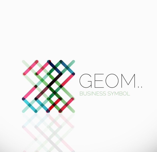 Logo Liniowe Abstrakcyjne Geometryczne Ikona