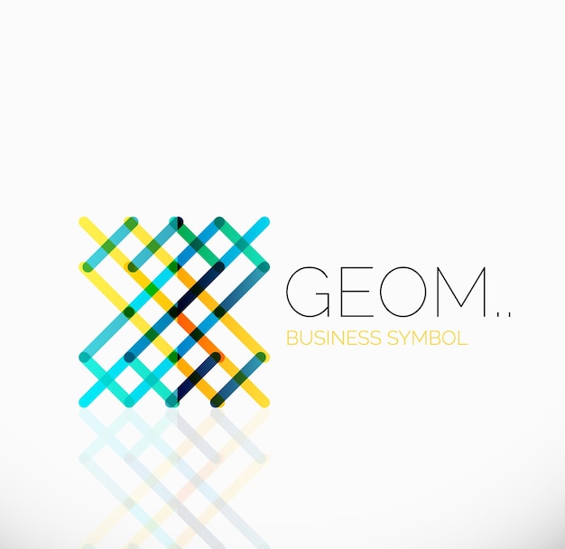 Logo Liniowe Abstrakcyjne Geometryczne Ikona