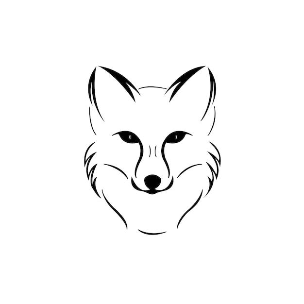 Logo lisów, ilustracja wektorowa lisów, uroczy projekt