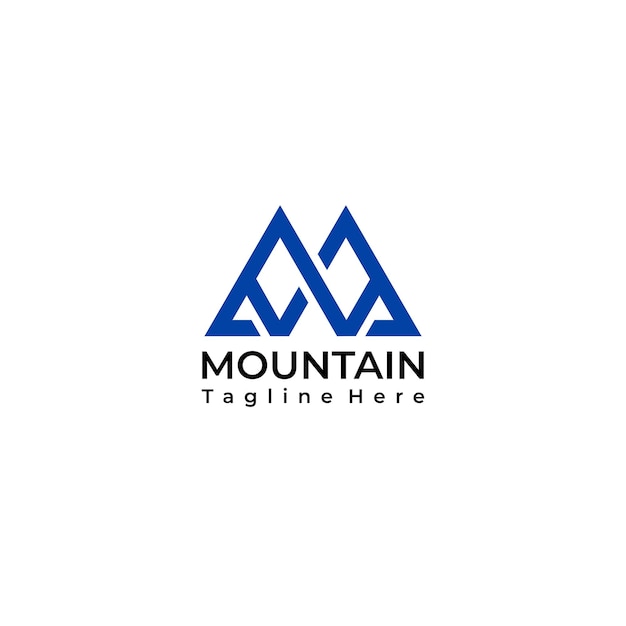 Plik wektorowy logo litera m góra abstrakt linia premium wektor