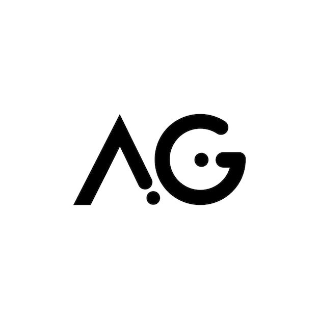 Plik wektorowy logo litery ag