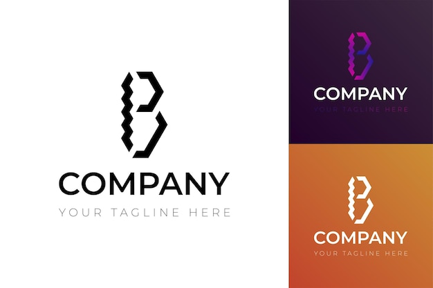 Logo Litery B Dla Biznesu W Innej Koncepcji Startupu Firmy Lub Wektora Tożsamości Korporacji