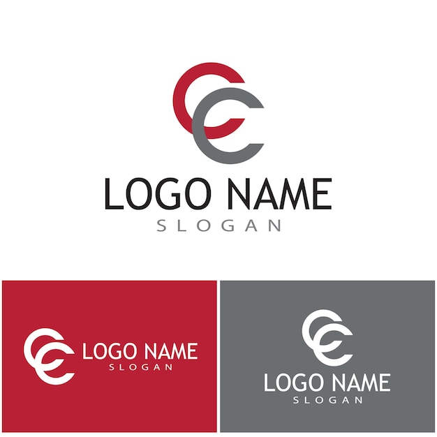 Logo litery C wzór ikony wektorowej