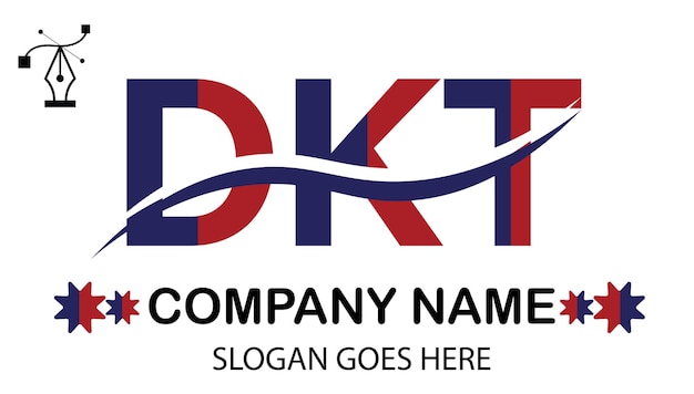 Plik wektorowy logo litery dkt
