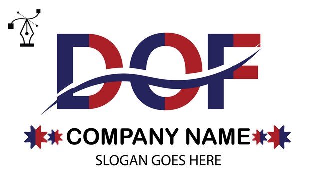 Plik wektorowy logo litery dof