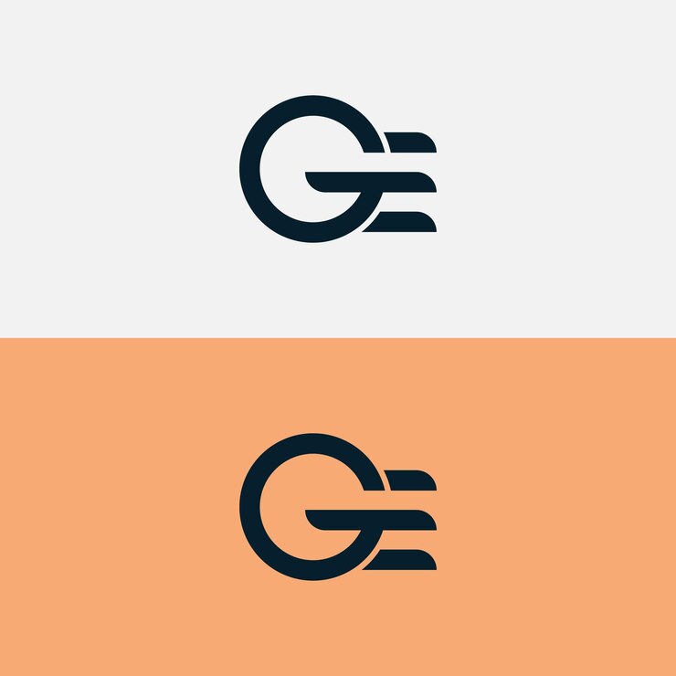 Logo litery EG lub GE Unikalne, atrakcyjne, kreatywne, nowoczesne inicjały EG GE E G