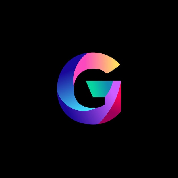 Logo litery G kolorowy gradient