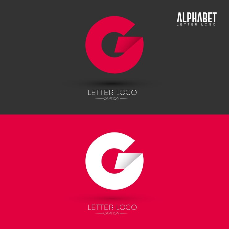 Wektor logo litery g w stylu origami