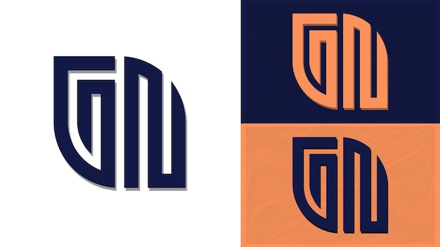 Plik wektorowy logo litery gn
