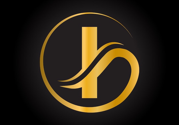 Plik wektorowy logo litery i z złotym luksusowym kolorem i szablonem wektorowym monogram design