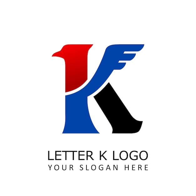 Logo litery K Falcon