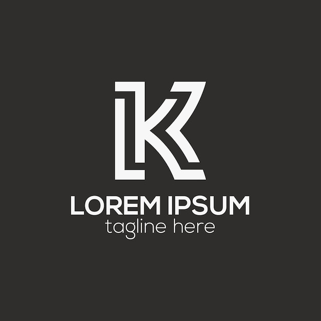 Logo Litery K Kreatywne Minimalne Koncepcja Logo Litery K Izolowany Szablon Wektorowy