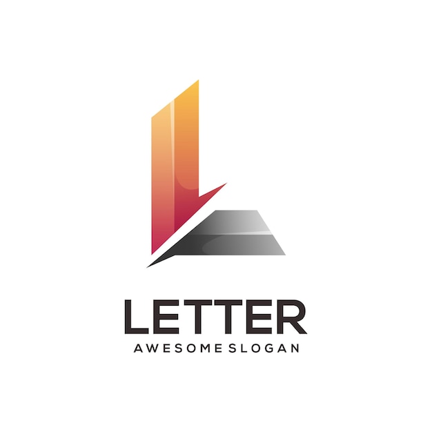 Logo litery L kolorowe abstrakcyjne