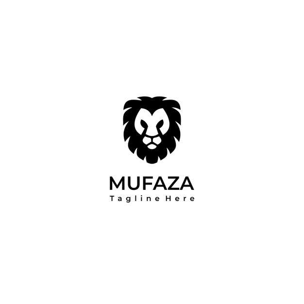 Plik wektorowy logo litery m mufaza lion face premium vector