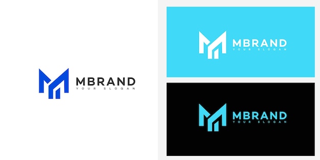 Logo litery M Symbol tożsamości marki M Szablon symbolu litery M