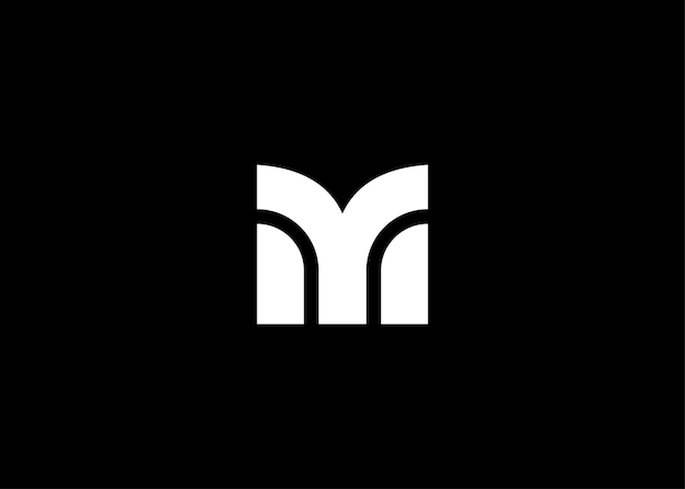 Logo litery M w nowoczesnym stylu